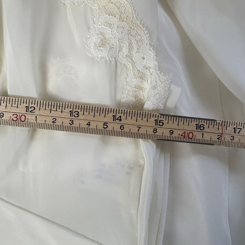 Vintage Wonder Maid Ivory Lace Slip Chemise Nightgown Fine Lingerie Size 34 - Picture 6 of 16